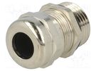 Cable gland; PG11; IP68; brass; Body plating: nickel BM GROUP