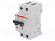 Circuit breaker; 400VAC; Inom: 6A; Poles: 2; for DIN rail mounting ABB