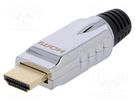 Connector: HDMI; plug; male; with strain relief; gold-plated LOGILINK