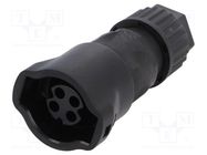 Connector: circular; plug; CB; female; PIN: 4; w/o contacts; IP67 AMPHENOL LTW