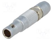 Connector: circular; 00; plug; male; PIN: 3; soldering; for cable; 3A LEMO