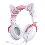 ONIKUMA X10 White/Pink/Cat Ears Gaming Headphones, ONIKUMA