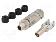 Connector: M12; plug; PIN: 4; male; D code-Ethernet; preLink HARTING