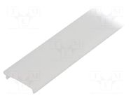 Cover for LED profiles; white; 2m; Kind of shutter: F; push-in TOPMET