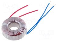 Transformer: toroidal; 60VA; 230VAC; 24V; 2.5A; Leads: cables; IP00 INDEL