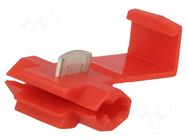 Quick splice; for cable; IDC; Contacts: copper; tinned; red; 300V BM GROUP
