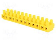 Connector: terminal block; 32A; 690V; with wire protector; yellow POKÓJ