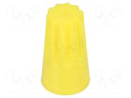 Wire nut connector; 0.5÷6mm2; yellow; 50pcs. NINIGI