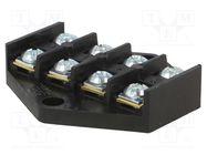 Terminal block; screw terminal; 2.5mm2; 450V; 16A; ways: 4; black PLASTROL