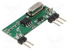 Module: RF; AM receiver; ASK,OOK; 433.92MHz; -114dBm; 4.5÷5.5VDC HOPE MICROELECTRONICS