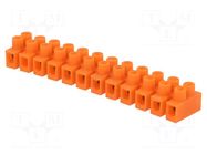 Terminal block; screw terminal; 2.5mm2; 400V; 24A; ways: 12; orange PAWBOL