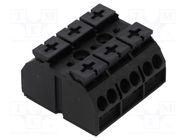 Terminal block; ways: 3; 0.5÷4mm2; push-in,spring clamp; black WAGO