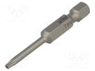 Screwdriver bit; Torx® with protection; T8H; Overall len: 50mm WIHA