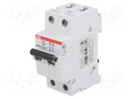 Circuit breaker; 230/400VAC; Inom: 6A; Poles: 2; Charact: K; 6kA ABB