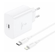 Foneng EU62 45W USB- C mains charger + USB-C to lightning cable (white), Foneng