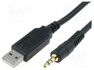 Module: cable integrated; UART,USB; 3.3V; Jack 3,5mm,USB A FTDI