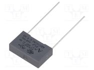 Capacitor: polypropylene; X1; R47 X1; 10nF; 18x5x11mm; THT; ±10% KEMET