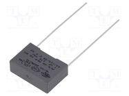 Capacitor: polypropylene; X2; R46 125C; 100nF; 18x6x12mm; THT; ±20% KEMET