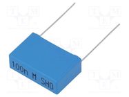 Capacitor: polypropylene; X1; PHE845; 100nF; 31.5x10.5x20.5mm; THT KEMET