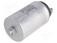 Capacitor: polypropylene; 25uF; Leads: M6 screws; ESR: 5mΩ; ±5% KEMET