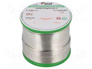 Tin; lead free; Sn96,5Ag3Cu0,5; 2mm; 500g; reel; 217÷220°C; 3% CYNEL