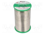 Soldering wire; tin; Sn96,5Ag3Cu0,5; 1mm; 500g; lead free; reel CYNEL