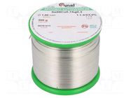 Tin; lead free; Sn99Ag0,3Cu0,7; 1mm; 500g; reel; 216÷227°C; 3% CYNEL