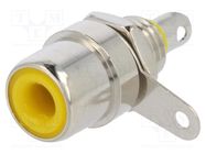 Connector: RCA; socket; female; straight; soldering; brass 