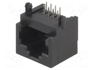 Connector: RJ45; socket; PIN: 8; 8p8c; on PCBs; THT; angled 90° KEYSTONE