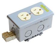 OUTLET BOX, RCPT, 20A, 120V, DIN RAIL