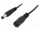 Cable; 2x0.5mm2; DC 5,5/2,1 plug,DC 5,5/2,1 socket; straight ESPE