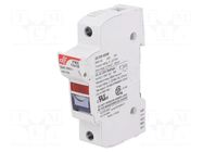 Fuse holder; 10.3x38mm; for DIN rail mounting; 32A; 690VAC; grey DF ELECTRIC