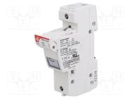 Fuse holder; cylindrical fuses; 14x51mm; for DIN rail mounting 