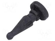 Fastener for fans and protections; Ømount.hole: 5mm; black RICHCO