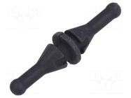 Fastener for fans and protections; Ømount.hole: 5mm; black RICHCO