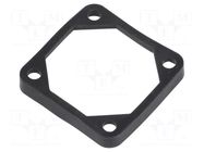 Mounting gasket; Ømount.hole: 4.5mm; black; Shore hardness: 40 RICHCO