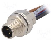 Connector: M12; socket; male; PIN: 5; straight; L code-Power; 12A HARTING