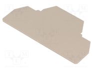 End/partition plate; beige; Width: 1.5mm; wemid; max.120°C WEIDMÜLLER