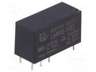 Relay: electromagnetic; DPDT; Ucoil: 12VDC; Icontacts max: 5A; LMR2 Recoy/RAYEX ELECTRONICS