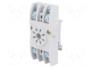 Socket; PIN: 8; 10A; 250VAC; for DIN rail mounting; -40÷70°C; octal RELPOL