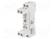 Socket; PIN: 8; 10A; 300VAC; on panel,for DIN rail mounting RELPOL