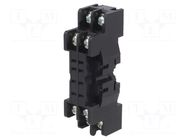 Socket; PIN: 8; 7A; 250VAC; on panel,for DIN rail mounting; R2M RELPOL