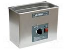 Ultrasonic washer; 270x120x110mm; 40kHz; 50÷55°C; 230VAC; Plug: EU ULTRON