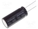 Capacitor: electrolytic; THT; 150uF; 400VDC; Ø18x40mm; Pitch: 7.5mm NICHICON