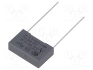 Capacitor: polypropylene; X2; R46 310V; 100nF; 18x5x11mm; THT; ±10% KEMET