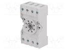 Socket; PIN: 8; 10A; 250VAC; on panel,for DIN rail mounting; octal RELPOL