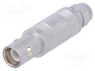 Connector: coaxial; 0S; plug; male; PIN: 1; soldering; for cable; 6A LEMO