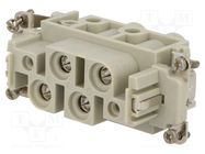 Connector: HDC; contact insert; female; EPIC POWER K; PIN: 6(4+2) LAPP