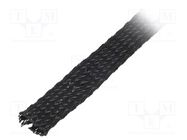 Polyester braid; ØBraid : 8÷20nom.12mm; polyester; black HELLERMANNTYTON