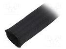 Polyester braid; ØBraid : 25÷29mm; PET,polyester; black; incised HELLERMANNTYTON